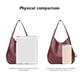 thumbnail image 3 of Bolso de hombro de gran capacidad para mujer, Burdeos, 3 of 6