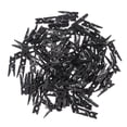 thumbnail image 1 of LEEYNEER 100 Mini Wooden Craft Clothespins  0.9” Photo Clips  Black, 1 of 9