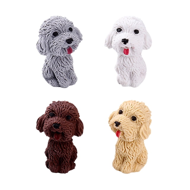 borradores de lápiz con forma de perro de peluche, útiles escolares para estudiantes, borradores de goma para niños, papelería para pintar, regalos para estudiantes (color aleatorio).
