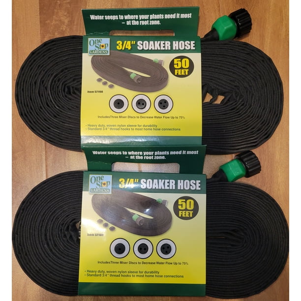 2 X 50 ft. Flat Seeper Soaker Hose 3/4 in. Thread Heavy Duty give you