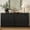 Black, variant on win2win Fluted Sideboard Buffet Cabinet with Storage, 65" Modern Accent Cabinet with Double-Layered Arch Doors, Wood Boho Media TV Console Table Credenza for Living Dining Room Hallway Entryway, Oak