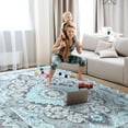 thumbnail image 4 of Ultrug Vintage Floral Print Rugs Soft Boho Carpet Retro Distressed Area Rug for Living Room Bedroom Home Decor,4'x6',Brown, 4 of 7