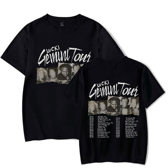 Lucki Gemini Tour T-shirts Merch Women Men Clothes Trend Casual Short Sleeve Top