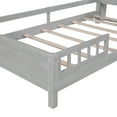 thumbnail image 6 of Platform Bed With Storage Shelves LED Light Headboard Guardrail Platform Bed Frame Support No Box Spring Needed, 6 of 8