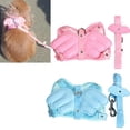 thumbnail image 2 of Ajustable Del Ala Del ángulo Arnés Forma Nylon Mascota Correa Correa De Plomo De Color Rosa - L, 2 of 4