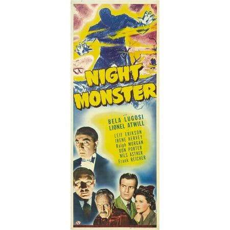 Night Monster From Top Bela Lugosi Lionel Atwill Ralph Morgan Don Porter Irene Hervey 1942 Movie Poster