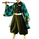 thumbnail image 4 of Disfraz de Cosplay de Anime Demon Slayer Tanjirou Kamado, Kimetsu No Yaiba, kimono, capa, abrigo, forro, pantalones, peluca, disfraces de Halloween, 4 of 4