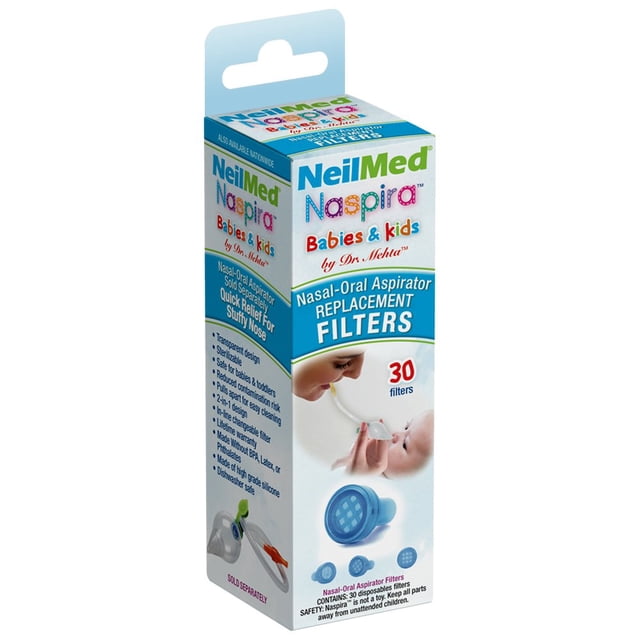Filtros de repuesto Naspira NeilMed, 30 unidades, color azul