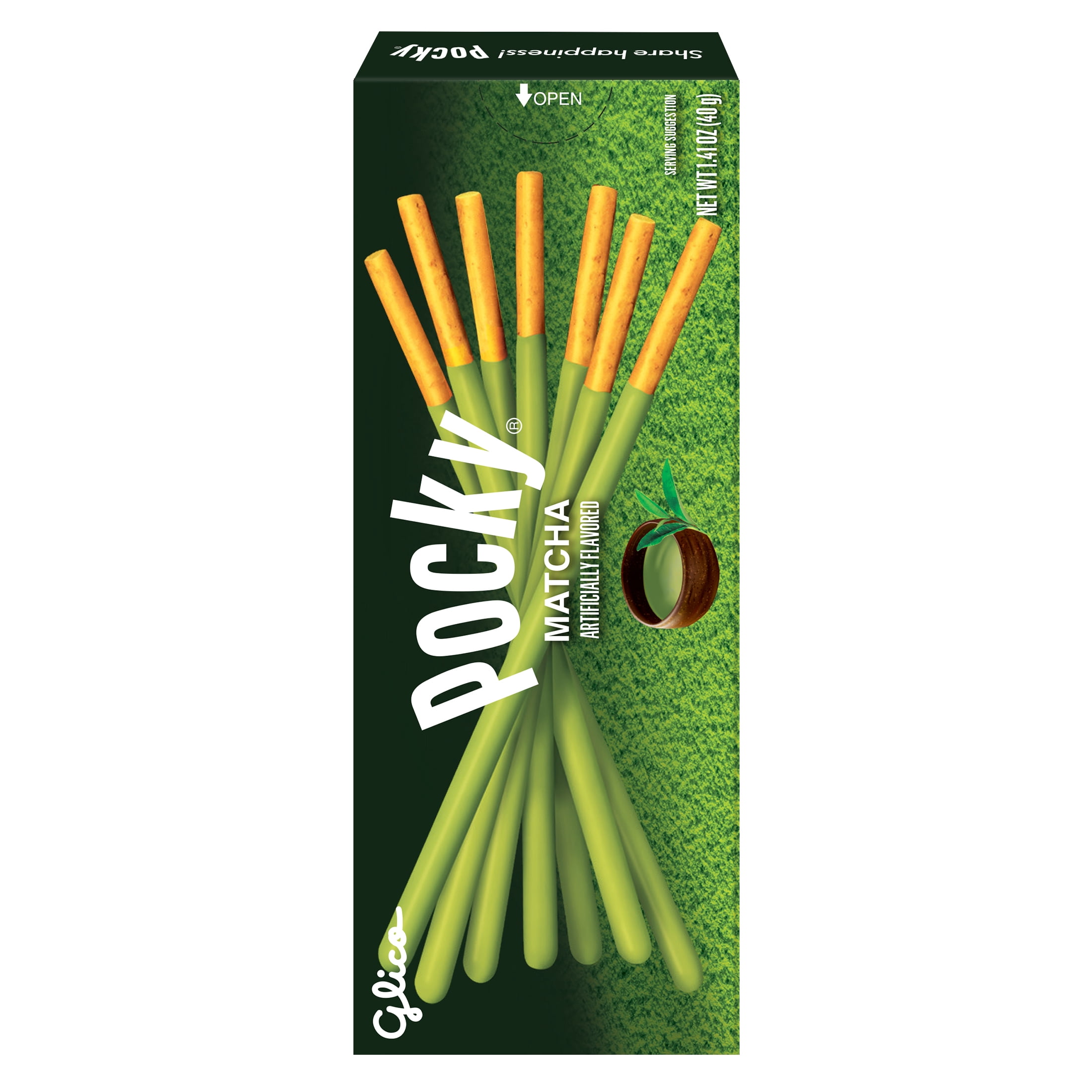 (5 pack) Glico Pocky Matcha Covered Biscuit Sticks, 1.41 oz