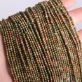 thumbnail image 1 of Granjero Gordo Cuentas redondas pequeñas de piedra natural de 3 mm, accesorios de joyería para bricolaje, cuentas sueltas de piedra verde, pulseras, collares, cuentas de joyería, 1 of 3
