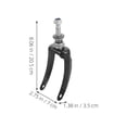thumbnail image 2 of HAMPPLIES 2 Pcs Support de Roue avant de Fauteuil Roulant Fourche en Métal avec Roulement pour Installation Facile, 2 of 8