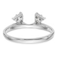 thumbnail image 5 of 14K White Gold Ring Band Wedding Diamond Round Wrap, Size 7, 5 of 7