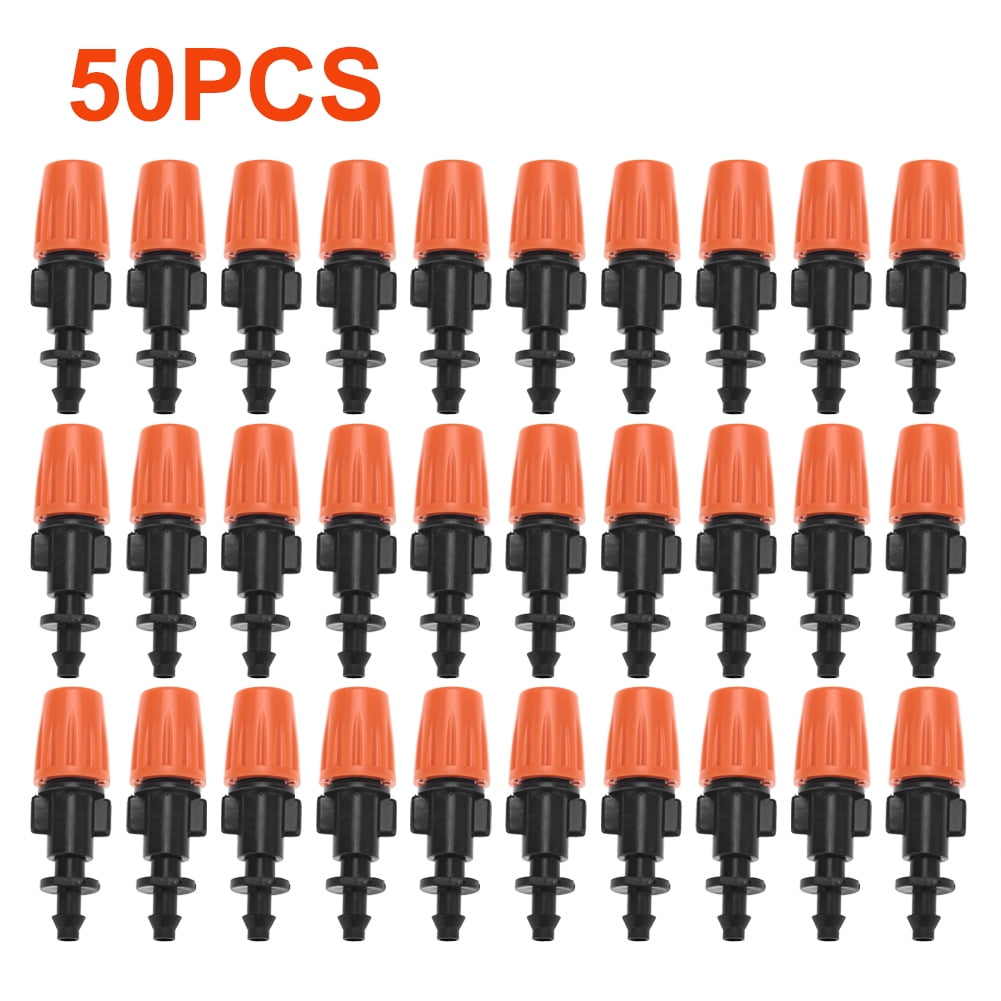 Kritne 50pcs/set Adjustable Garden Drip Irrigation Misting Nozzles