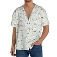 thumbnail image 3 of Wukai Funny Chicken Men's Casual Short-Sleeve Button Down Shirt - Lightweight Summer Dress Shirt for Daily Wear-Large, 3 of 7