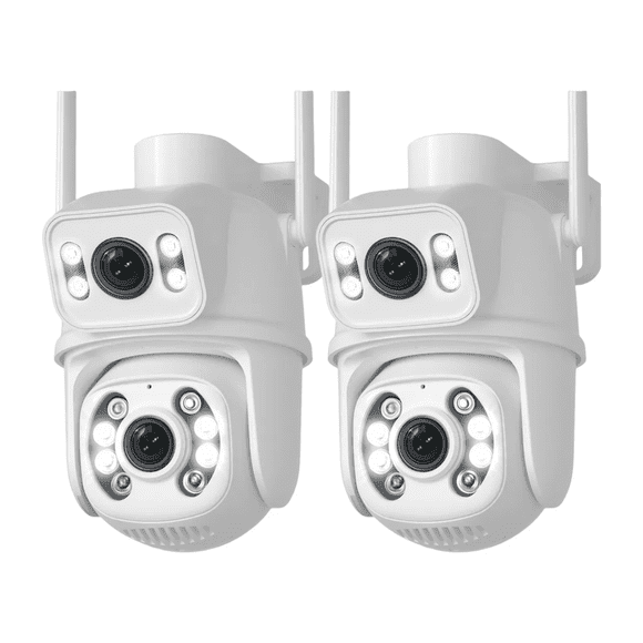 "2pcs Cámara De Seguridad Exterior Wifi Hd 8mp Lab.G Blancas "