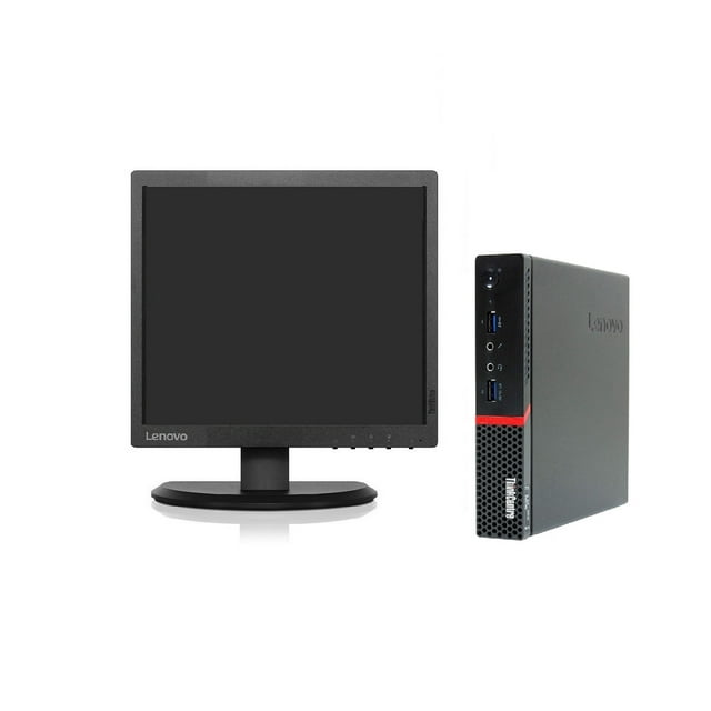 PC Lenovo Tiny M900 Intel Core i5-6 con 8 GB y 500 GB HDD con Monitor de 19p Cuadrado WIFI Thinkcentre Clase A