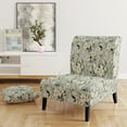thumbnail image 2 of Designart "Simplistic Poppy Marvels I" Chaise d'Appoint Blanche à Fleurs - Fauteuil de Cottage pour Salon, 2 of 7