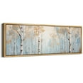 thumbnail image 5 of IDEA4WALL Extra Large Framed Canvas Print Wall Art Tranquil Birches Blue & White Landscape Artwork Nature Vintage Inspired Pastel Antique Fine Art Decorative Relax/Calm for Rooms Decor - 60"x20", 5 of 5