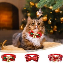kladzum Christmas Dog Collar Bow Tie, Christmas Fall Xmas Dogs Neckties Grooming Accessories for Small Medium Large Dog Clothing Pet Supplies