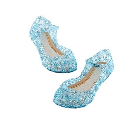 

Jxzom Girls Kids Summer Crystal Sandals Frozen Princess Jelly High-Heeled Shoes Party Dress Decor