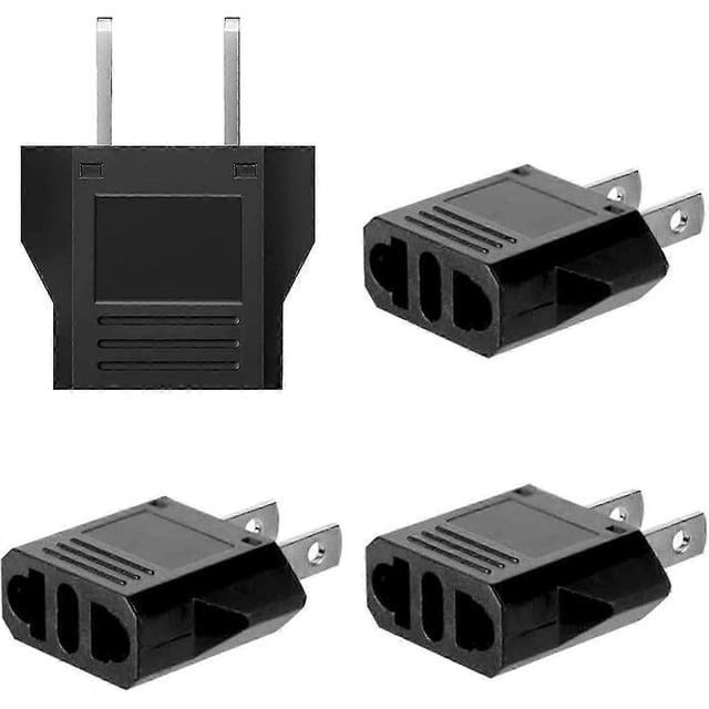 Juego de 4 adaptadores de corriente para EE. UU. con adaptador de enchufe europeo a americano.