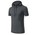 thumbnail image 1 of Camiseta ligera con capucha para running y fitness para hombre - Manga corta, secado rápido, deportiva/ocio, tallas S-XXXL, 1 of 8