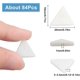 thumbnail image 2 of 1 caja de 84 cuentas de concha plana blanca de nácar de 18 mm con forma triangular, cuentas de concha de agua dulce naturales, 2 of 6