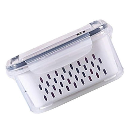 

Famure Food Storage Containers Dual Kitchen Crisper with Drainage Basket Multifunctional Draining Crisper Convenient to Use Food Storage Box for Fruit Vegetable Ginger Garlic latest