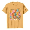 thumbnail image 4 of TSADFHJI Chandail en Molleton pour Femmes Coton Manches Courtes Premier Jour d'École T-Shirt Graphique Professeur Rentrée des Classes m Jaune, 4 of 4