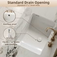 thumbnail image 4 of Los Flexi 22" x 16" Rectangular Undermount Sink with Overflow, White Vitreous China Bathroom Vanity Sink, 4 of 13