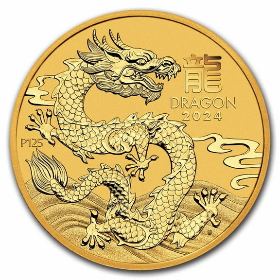 2024 Australia Perth Mint Lunar Dragon (Series III) 1/2 oz Gold Coin