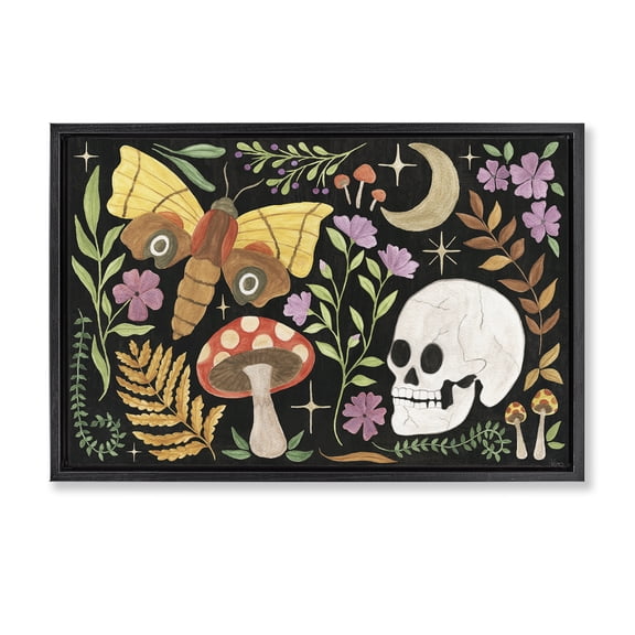 Stupell Industries Bohemian Black Floating Frame Canvas Art, 25 x 17, by Veronique Charron