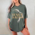 thumbnail image 2 of Jesus is King Lion T-Shirt – Bold Christian Faith Tee with Majestic Lion & Cross, Inspirational Religious Shirt for Men & Women, 2 of 6