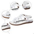 thumbnail image 5 of Rokment Women's Lace Crochet Flower Flip Flops Comfortable Orthopedic Platform Wedge Slingback Dressy Walking Sandals for Beach Summer 2026 White Size 9.5, 5 of 7