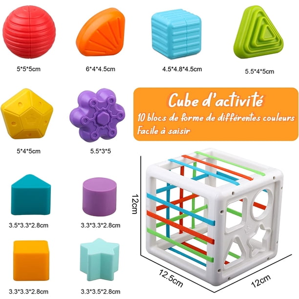 Juguete sensorial Montsori para bebé, cubo ocupado, actividad para Juguete sensorial Montsori para bebé, cubo ocupado, actividad para