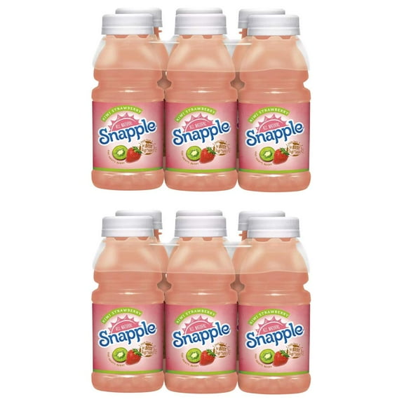Snapple Kiwi Strawberry, 8oz Bottle (Pack of 12, Total of 96 Fl Oz), Kiwi Strawberry Juice Drink , Natural Drink