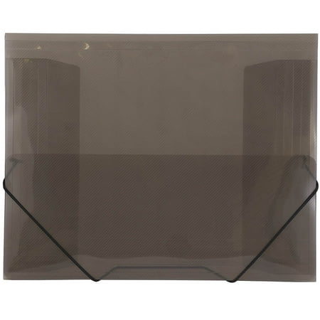 UPC: 0610074235026 | JAM Plastic Elastic Portfolio  9.5×12.4  1/Pack  Smoke Gray
