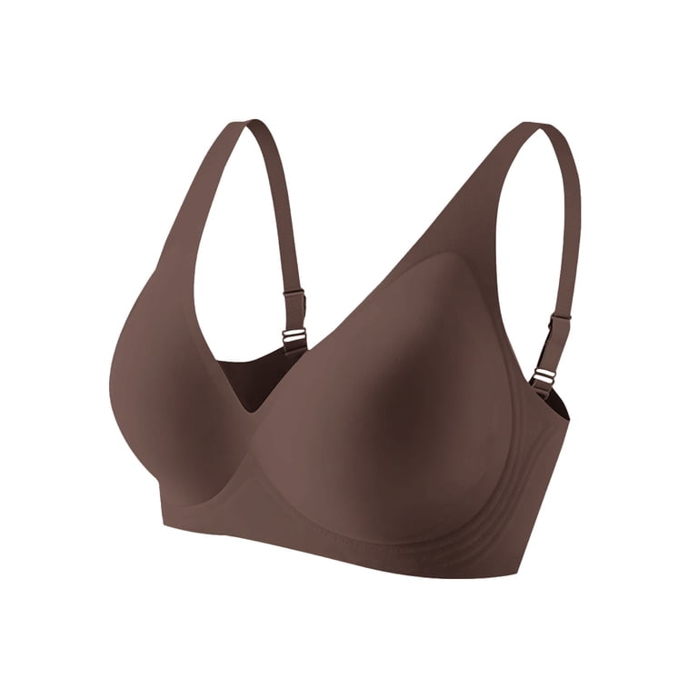 Womens Jelly Bra Wireless Push Up Support Full Coverage No Underwire ...