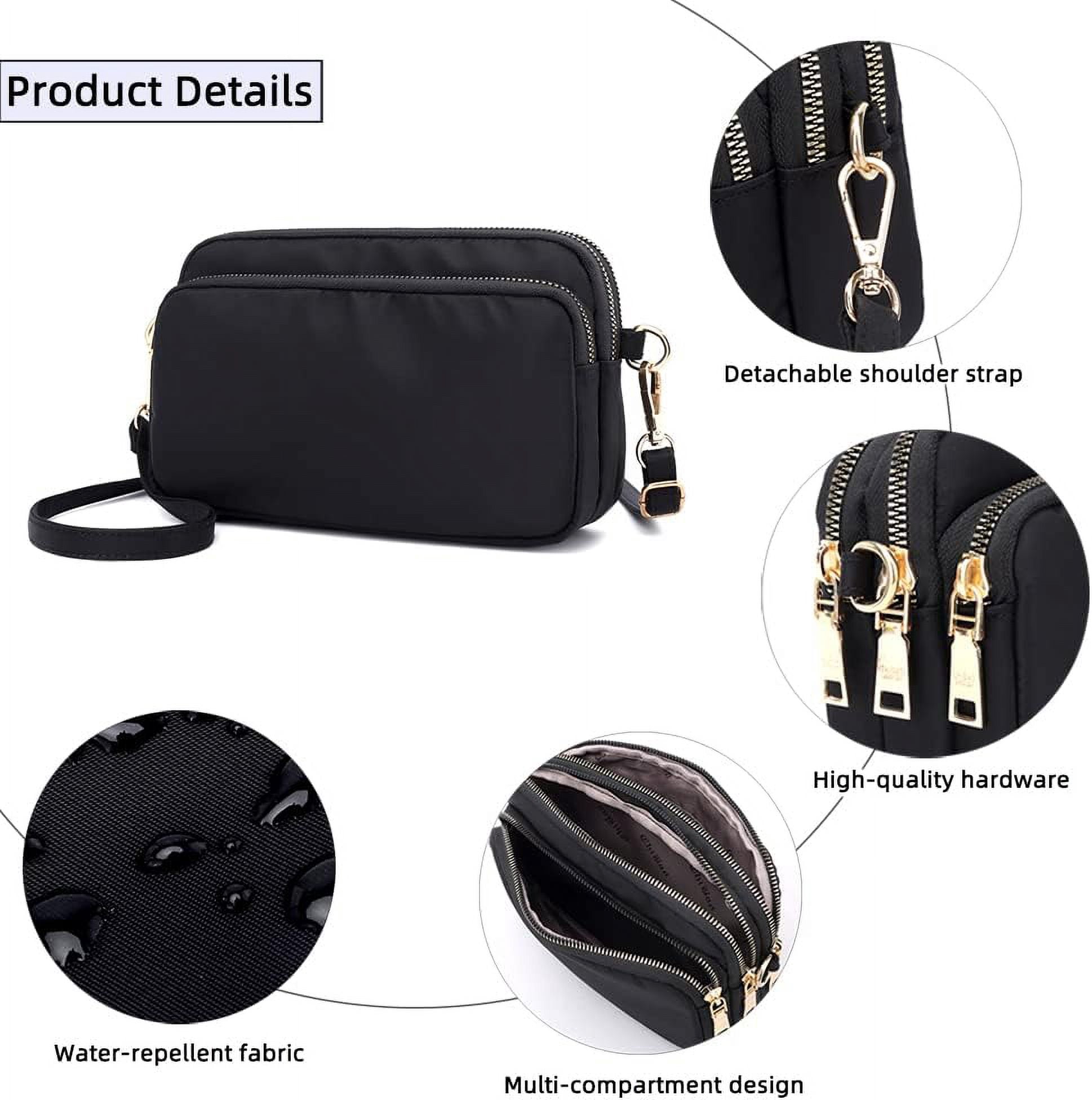 Crossbody Bag for Women, Lightweight Purses Nylon Small Shoulder Bag Satchel