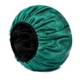 thumbnail image 2 of Terry Lined Shower Cap,Triple Layer Large Cap for Women,Shower Cap Reusable Waterproof,Long Thick Hair(Black), 2 of 10