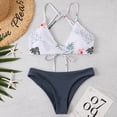 thumbnail image 2 of Mujeres verano moda patchwork impreso tanque sexy dos piezas bikini traje de baño traje de baño Fridja  nalpqowj50794, 2 of 5