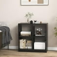 thumbnail image 4 of Cube Bookcase, White Book Shelf with 4 Cubes, 2-Tier Small Display Shelf, Low Bookshelf Under Window, Cubical Storage Shelves for Bedroom, Living Room, Home Office, 4 of 6