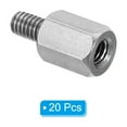 thumbnail image 3 of Uxcell M2.5x6mm+4mm Male-Female Hex Standoff Screws, Stainless Steel PCB Standoffs for Motherboards, 20 Pack, 3 of 4