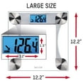 Taylor Weight Tracking LCD Glass Body Weight Scale, 440lb Capacity