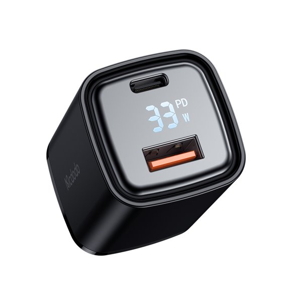 Cubo De Carga Rápida Usb A Y Usb C De 33w Negro Idenmex