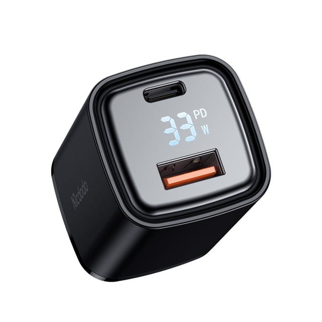 Cubo De Carga Rápida Usb A Y Usb C De 33w Negro Idenmex