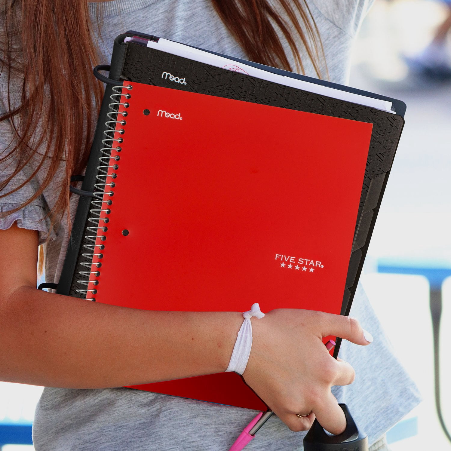 Five Star® 5 Subject 400pg Notebook 11" Red