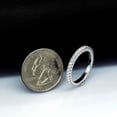 thumbnail image 5 of Uloveido Rhodium Plated Cubic Zirconia CZ Stackable Ring Anniversary Eternity Bands for Women (White, Size 9), 5 of 7