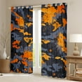 thumbnail image 3 of Homewish Kids Orange Camouflage Black Out Curtains, Aesthetic Watercolor Curtains Pack of 2 (42x63 Each), Fashion Artwork Splatter Bedroom Curtains, Window Curtains Bedroom Decor, 3 of 7