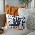 thumbnail image 4 of Lush Decor 100% Polyester Sweet Haunted Home LED Decorative Pillow White Single 13X18, 4 of 6